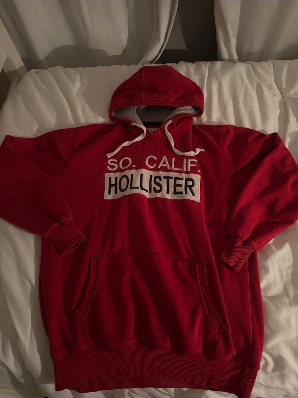 Hollister Men's Red SO. CALIF hoodie